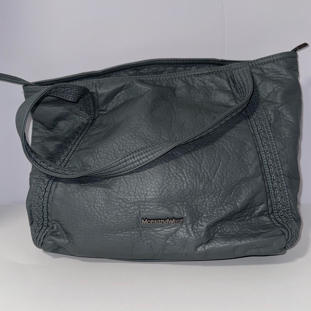 Montana West denim blue leather purse